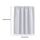 thumbnail image 5 of Cateissary Ventana del hogar Media cortina Sala de estar Dormitorio Cortina corta de poliéster Sombras de ventana Blanco, 5 of 6