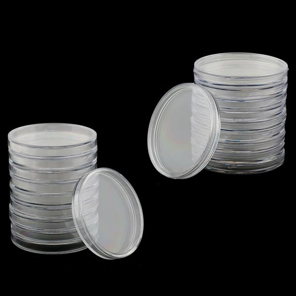 20 Pieces Round Capsules Mixed 65mm 55mm Protect Holder Case for