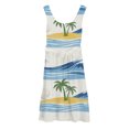thumbnail image 4 of Ruyang Teen Girls Hawaiian Tank Dresses Cartoon Print Crewneck Loose Sleeveless Sundress Summer Casual Lightweight Beach Dresses, 4 of 4