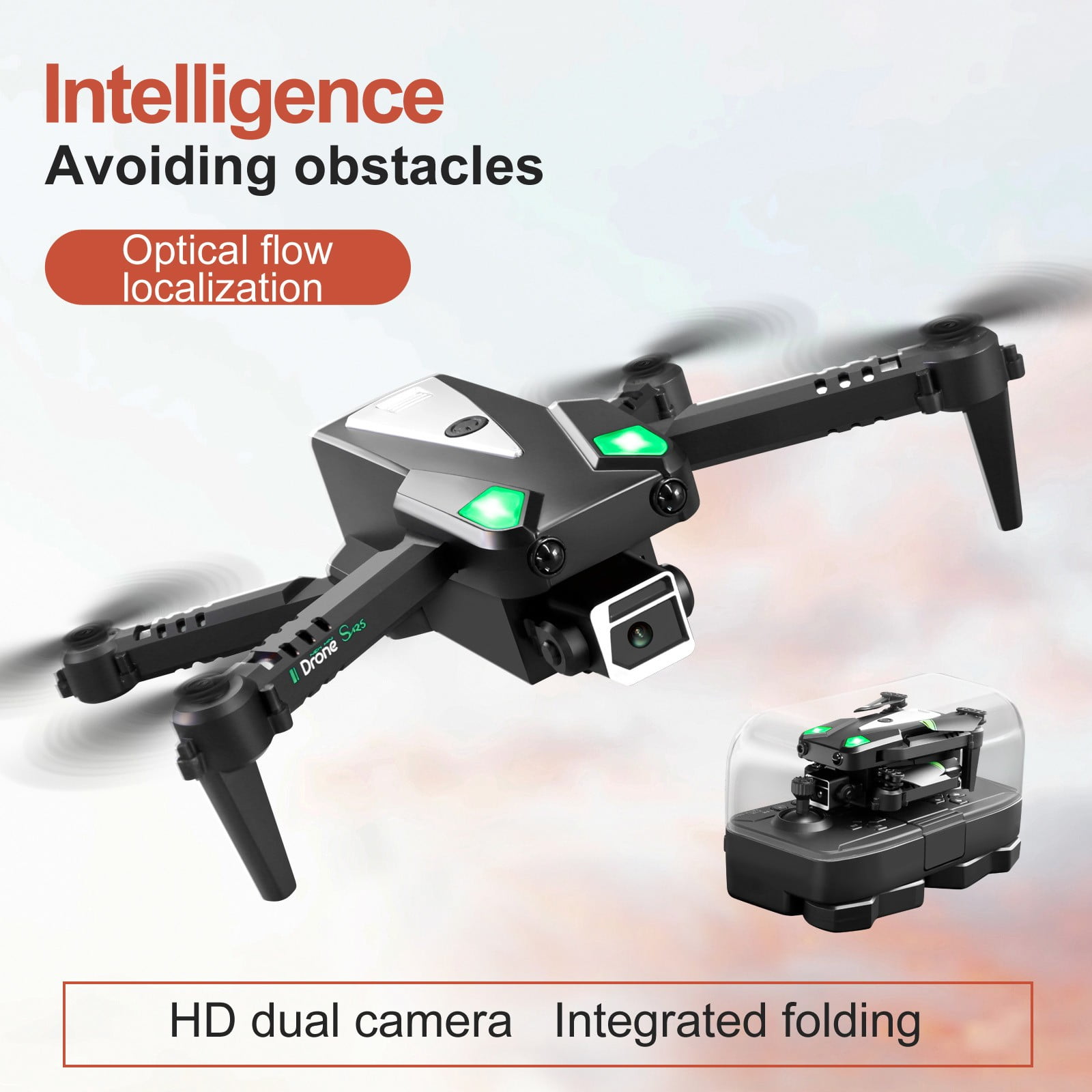 ESULOMP Drone with Dual 1080P HD FPV Camera Remote Control Toys Gifts for Boys Girls with Altitude Hold Headless Mode Start Speed Adjustment