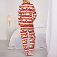 thumbnail image 6 of Wukai Red Lobster Print Women's Pajama Set - Soft Long Sleeve Sleepwear for Comfort and Style-Small, 6 of 9