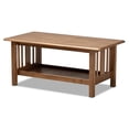thumbnail image 1 of Baxton Studio Rylie Table Basse Rectangulaire en Bois avec Tablette Inférieure, Brun Noyer, 1 of 8