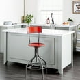thumbnail image 3 of DecMode Metal Bar Stool with Backrest, Red, 3 of 13
