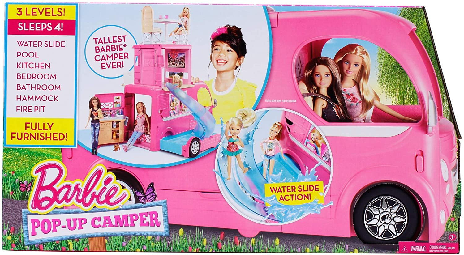 Vernederen injecteren Fantasie Barbie Pop-Up Camper Vehicle - Walmart.com