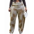 thumbnail image 2 of Women'S High Waisted Baggy Jeans Trendy Wide Leg Washed Distressed Denim Pants Brown XXL, 2 of 8