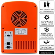 Coca-Cola Fanta 4L Cooler/Warmer 12V DC 110V AC Mini Fridge, Orange