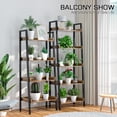 thumbnail image 4 of Industrial Bookshelf 5-Tier, Bookcase Ladder Shelf, Storage Shelves Rack Shelf Unit, Accent Furniture Metal Frame, Home Office Furniture for Bathroom, Living Room, 4 of 7