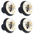 thumbnail image 2 of 4 Pcs Bee Knobs for Kitchen Cabinet Cupboard Dresser Bookcase Drawer Pulls Handles Round Home Decor, 2 of 8