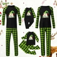 thumbnail image 4 of Mifsaly Family Christmas Pajama Sets 2025 Cute Xmas Santa 2 Piece Pjs Raglan Long Sleeve Pullover Sleepwear Crewneck Nightwear Plaid Sleep Pant with Pockets Holiday Festival Loungewear, 4 of 5