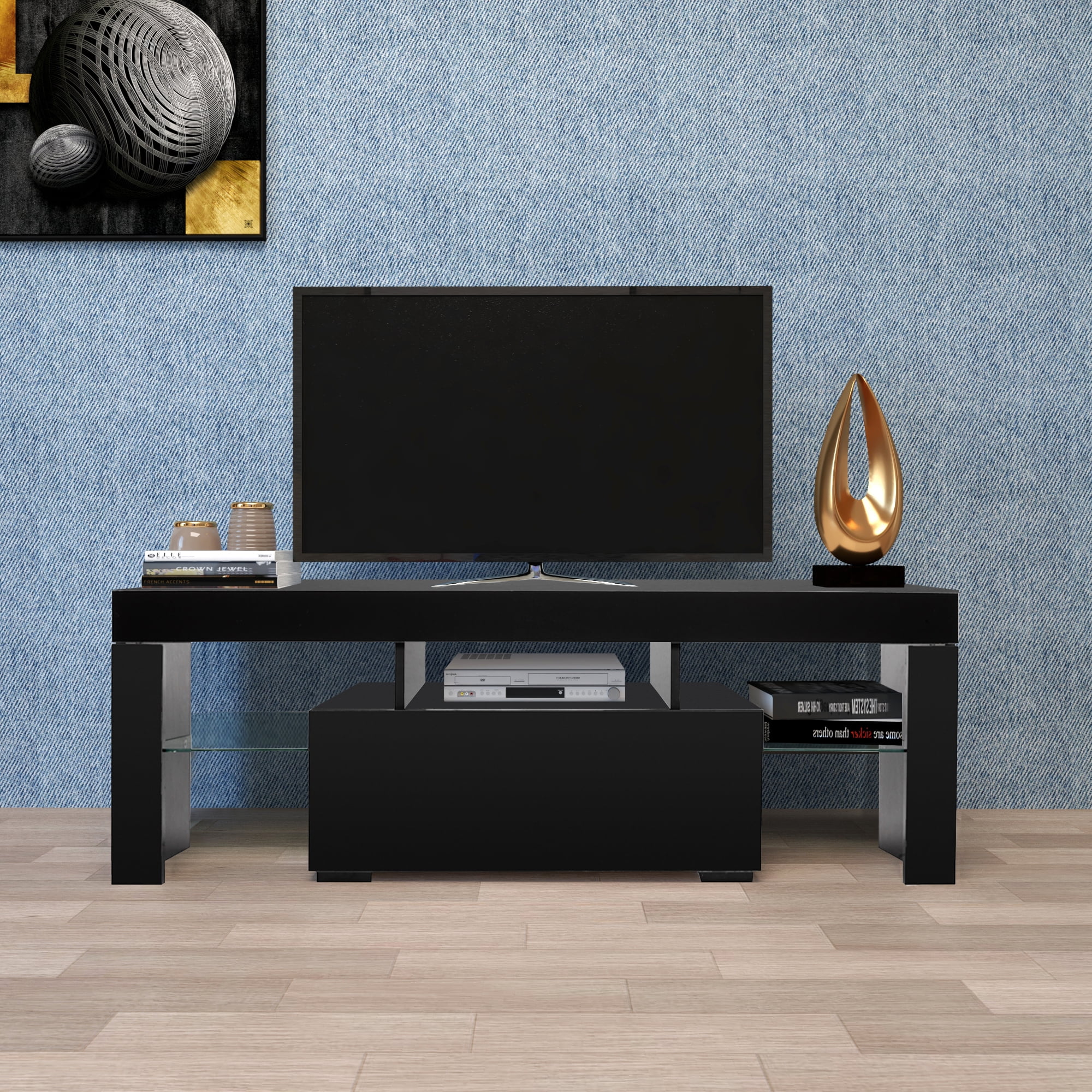 Entertainment Centers and TV Stands, YOFE TV Stand with LED Lights