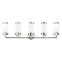 5 Light Bathroom Light in Coastal Style 35.75 inches Wide By 10.63 inches High-Polished Chrome Finish Bailey Street Home 218-Bel-3110350