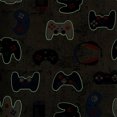 thumbnail image 2 of Your Zone Black Gamer Glow in the Dark Child Nap Mat, 24" x 70", 2 of 10