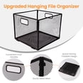 thumbnail image 2 of PHANCIR Mesh Metal Hanging File Organizer, Detachable Foldable File Folder for Home & Office, Medium, 2 of 7