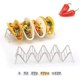 thumbnail image 1 of Soporte para tacos con vaso para salsa, acabado cromado, capacidad para 3 tacos, juego de 2 estantes, 1 of 7