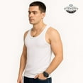 thumbnail image 4 of Diamond Star Men's Undershirts (Pack of 6) - Soft Cotton Blend, Tag less Tank Tops Cotton Spandex Undershirts Sleeveless, A-Shirt Crew Neck - Comfortable Fit, 4 of 6