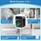 thumbnail image 2 of Aire acondicionado portátil, de tres velocidades y velocidad de spray, ventilador de refrigeración evaporativa portátil con spray para el hogar, dormitorio, oficina (azul), 2 of 5