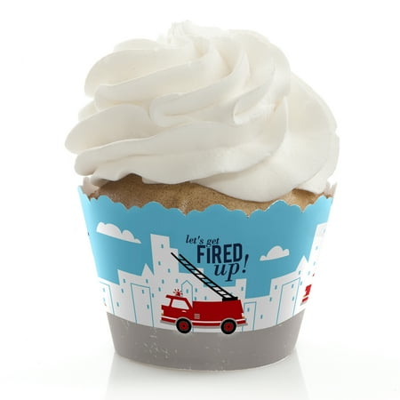 Fired Up Fire Truck Firefighter Firetruck Baby Shower Or