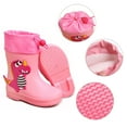 thumbnail image 6 of Hpapadks Girls Rain Boots Classic Rainy Day Pvc Rubber Waterproof Water Shoes With Adjustable Drawstring Cute Cartoon Mid Calf Pink 3.5-4 Y, 6 of 7