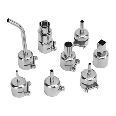 

Hot Air Nozzle Kit 8PCS No Leakage Good Compatibility Locking Screw Desoldering Nozzles for Metal Welding