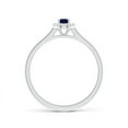 thumbnail image 2 of Angara Natural 0.3 Ct. Blue Sapphire with Diamond Halo Ring in 14K White Gold for Women (Ring Size: 3.5), 2 of 8