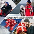 thumbnail image 2 of KOITHOT 5 Pcs Winter Beanie Hat Scarf Touchscreen Gloves Set with Wool Socks for Men Women Black and White Mixed Lines, 2 of 6