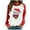 White, variant on Fesfesfes Ugly Xmas Sweater Women Round-Neck Color Block Chriasmas Cat Graphic Printing Long Sleeve Tops Blouse