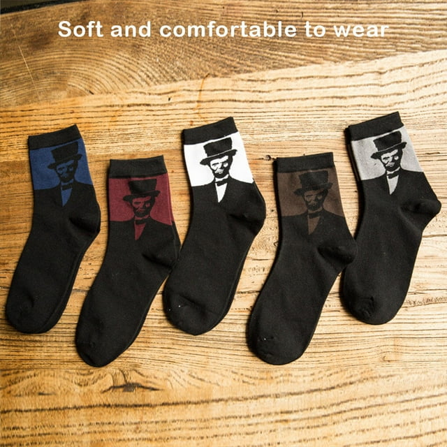 Men Socks Gentleman Style Pattern Men Tube Autumn Winter 70% Cotton Socks Boys' Socks Tube Socks