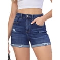 thumbnail image 4 of VIPONES Jean Shorts Womens High Waisted Stretch Summer Shorts for Women Trendy 2026 Outfits Casual Frayed Denim Shorts(1861,8), 4 of 6