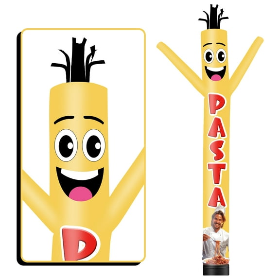 Pasta Inflatable Tube Man Wacky Wavy Dancing Guy for Outdoor Decoration Advertising Business Promotion - Food Theme (Blower Not Included)
