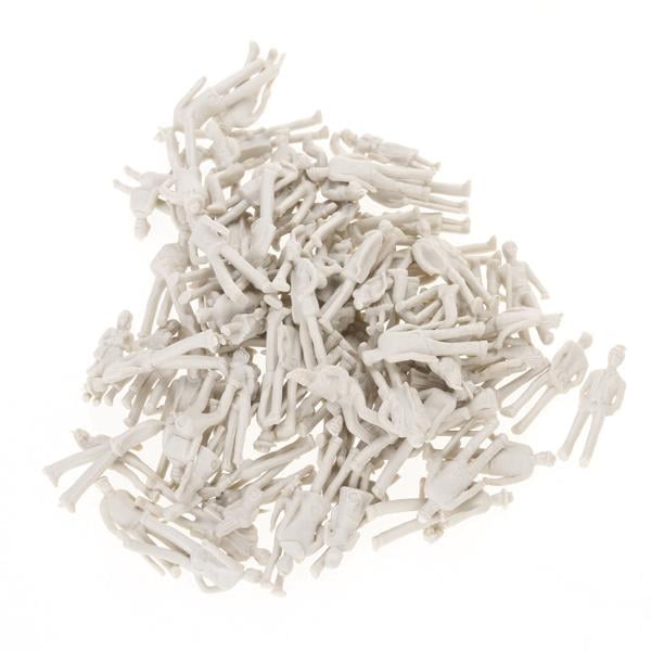 100 Pack 1:75 Scale Unpainted Model People Figures for Railway Diorama Parts
