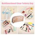 thumbnail image 6 of Unique Bargains Clear Makeup Bag Transparent Toiletry Bag Zipper Cosmetic Bag Organizer for Travel for Women Light Brown, 6 of 7