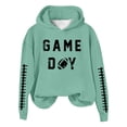thumbnail image 4 of WEAIXIMIUNG Sweat à Capuche pour Femmes, Imprimé Football Baseball, Col Rond et Manches Longues, 4 of 4