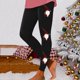 thumbnail image 1 of MKLEKYY Leggings deportivos para mujer, leggings de entrenamiento, pantalones con estampado navideño de bloques de color, leggings elásticos suaves 154, 1 of 4