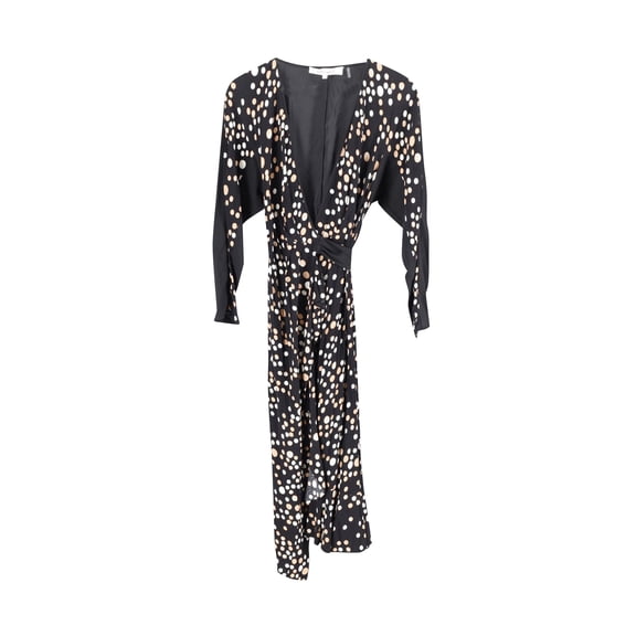 Pre-Owned Diane Von Furstenberg Polka Dot Wrap Dress in Multicolor Viscose