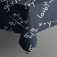 thumbnail image 5 of Math Equations Algebra Formulas Blue Pattern Square Tablecloth,Waterproof Square Table Cover,Wipeable Spillproof Washable Table Cover for Home Kitchen Party Decor 52"x52"(132x132cm), 5 of 6