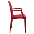 thumbnail image 4 of LeisureMod Fauteuil de Salle à Manger Moderne Tissé en Masse pour Intérieur et Extérieur, Rouge, Ensemble de 4, 4 of 9