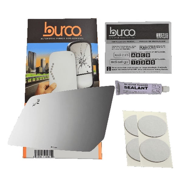 Fits 13-17 Acadia Traverse Left Dr Mirror Glass Lens w/Blind Spot Icon