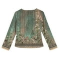 thumbnail image 3 of LTTVQM Shirts for Kids Girls 5-6 Long Sleeve Casual Winter Floral Print Tunic Tops Loose Fit Crew Neck Blouses Comfy Shirts Army Green 5-6 Years, 3 of 4