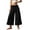 *Black, variant on VBVC Women's Tie Waist Wide Leg Culottes , Loose Flowy Palazzo Pants For Women , Ladies' Summer Casual Beach Trousers with Pockets, Army Green , S-2XL