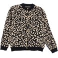 thumbnail image 2 of CORIRESHA Women's Fashion Leopard Print Round Neck Long Sleeve Button Knitted Sweater Cardigan, 2 of 4