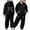 1-Black1679, variant on Casual Sweatsuit for Girls Leopard Bow Graphic Hoodie Joggers Outfits, Sizes 2-13