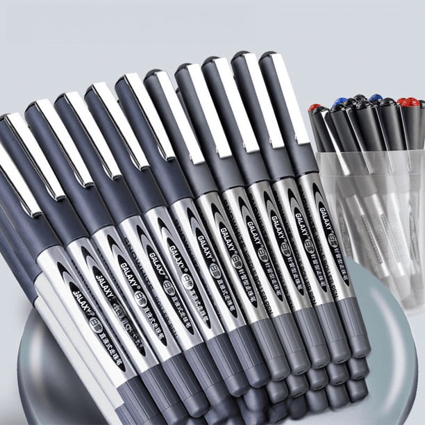 Bolígrafo de tinta líquida directa Snow White PVR155 de 0,5 mm, color negro, para estudiantes, negocios, oficina, tinta de carbono de secado rápido neutra