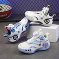 thumbnail image 5 of Tanghaowl Youth 2024 New Mesh Children's Basketball Shoes Boys' Rotating Button Sports Shoes Medium And Large Children's Shoes Baby Shoes Boy Size 6, 5 of 9