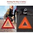 thumbnail image 2 of Warning Triangles for Car, Safe Parking Sign Triangle Reflective Warning Plate Car Safety Kit with for Motor Vehicles Red Safety Triangle(43cm), 2 of 5