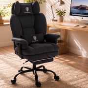 High Back Executive Office Chair, Ergonomic Fabric Office Chair with Adjustable Armrest, Heavy Duty Desk Chair with Footrest, 330lbs
