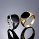 thumbnail image 3 of New 2023 Metal Glossy Rings for Men Geometric Width Signet Square Finger Punk Style Fashion Ring Jewelry Accessories Whole Sale, 3 of 5