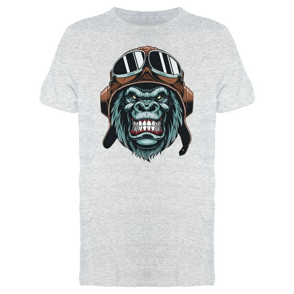 Gorilla With A Pilots Helmet T-Shirt Men -Image by Shutterstock, Male XX-Large
