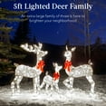 thumbnail image 3 of Best Choice Products 3-Piece Lighted Christmas Deer Set Outdoor Yard Decoration w/ 360 LED Lights, Stakes - White, 3 of 8