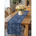 thumbnail image 4 of Burlap Table Runner 60 Inches Long, Abstract Branches Navy Blue Non-Slip Kitchen Table Runners for Dining Room Everyday Use Party Table Decorations Modern Minimalist Art, 4 of 9