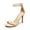 Beige, variant on Women's High Heels Flower Ankle Strap Stilettos Round Open Toe Dressy Sexy Sandals